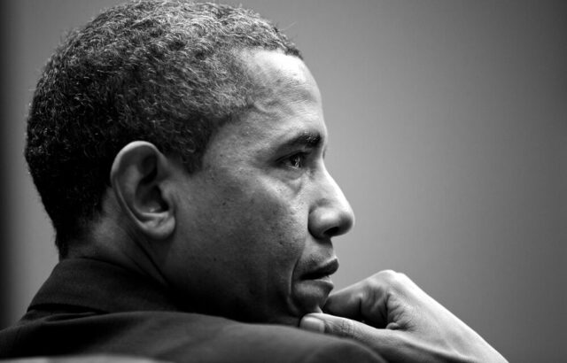 Barack Obama durante un evento di raccolta fondi