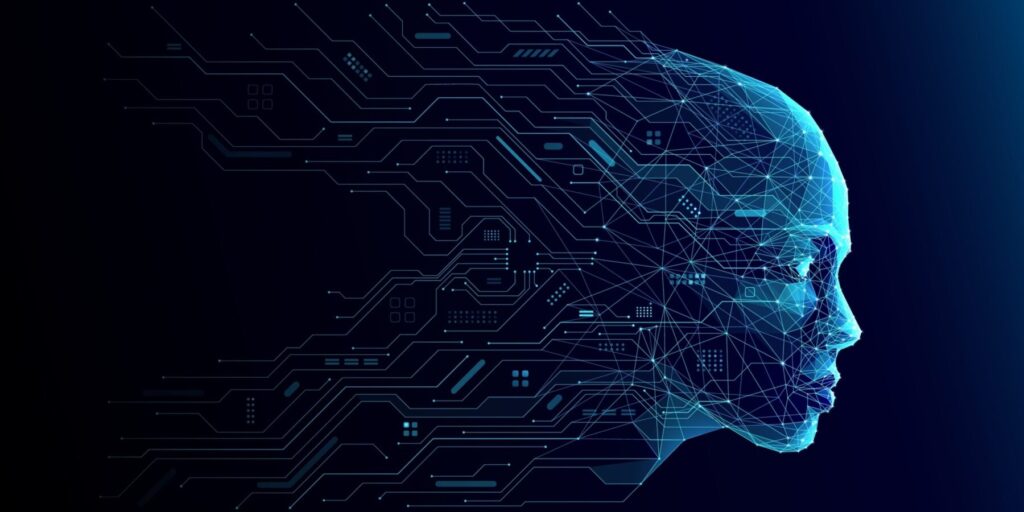 Rappresentazione grafica dell'intelligenza artificiale e dei domini digitali