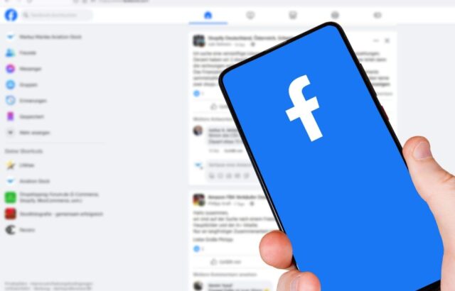 Interfaccia Facebook con Reels in primo piano