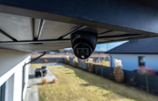 Telecamera Eufy E10 installata su una finestra